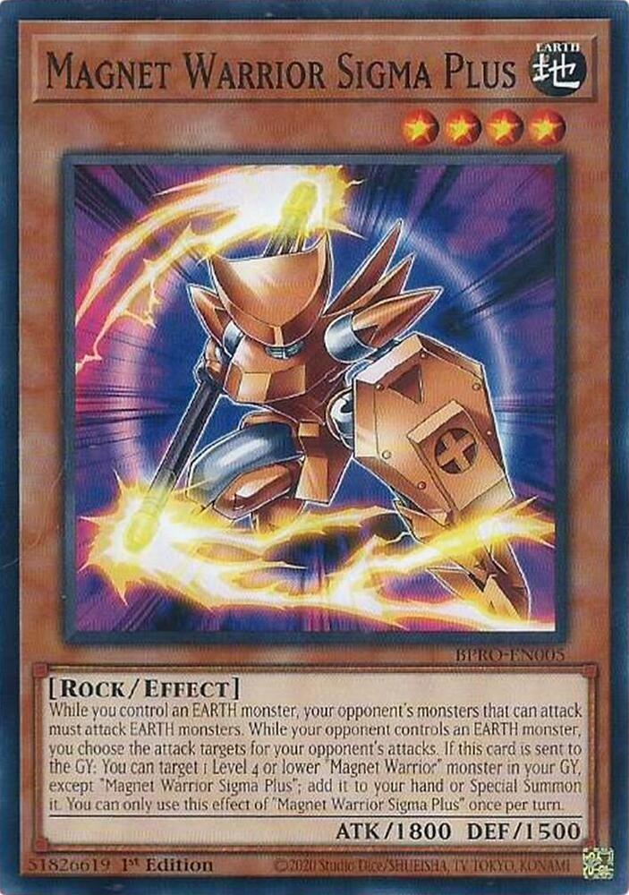 YuGiOh Burst Protocol Magnet Warrior Sigma Plus BPRO-EN005 Common Near Mint 1st Edition