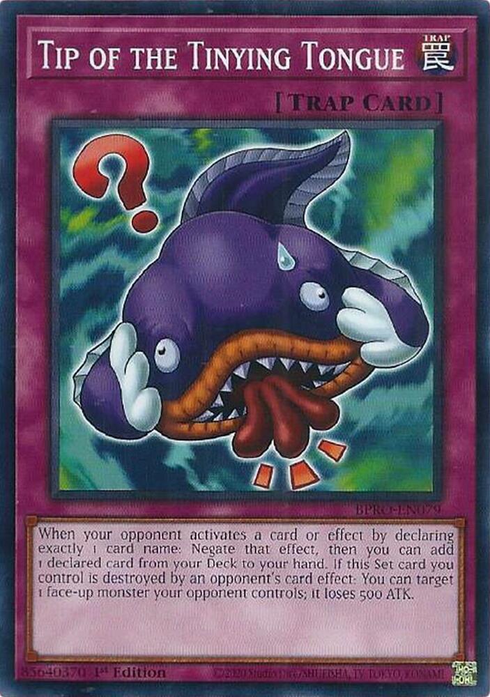 YuGiOh Burst Protocol Tip of the Tinying Tongue BPRO-EN079 Common Near Mint 1st Edition