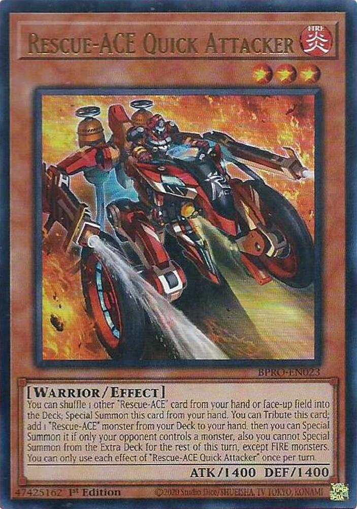 YuGiOh Burst Protocol Rescue-ACE Quick Attacker BPRO-EN023 Ultra Rare Near Mint 1st Edition