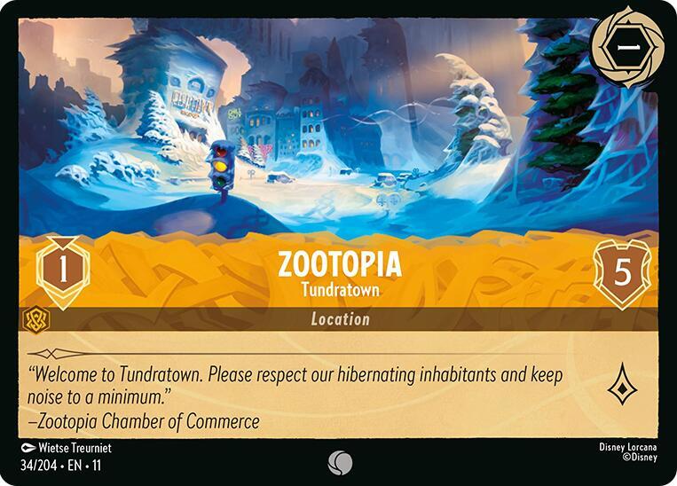 Lorcana TCG Winterspell Zootopia - Tundratown 34/204 Common Near Mint