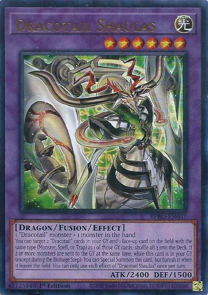 YuGiOh Burst Protocol Dracotail Shaulas BPRO-EN037 Ultra Rare Near Mint 1st Edition