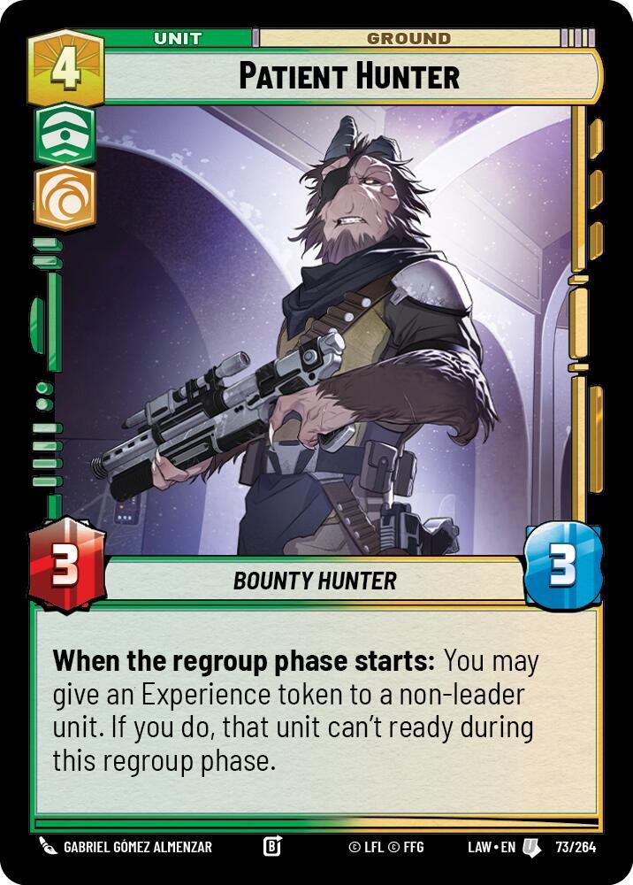 Star Wars: Unlimited A Lawless Time Patient Hunter 73/264 Uncommon Near Mint