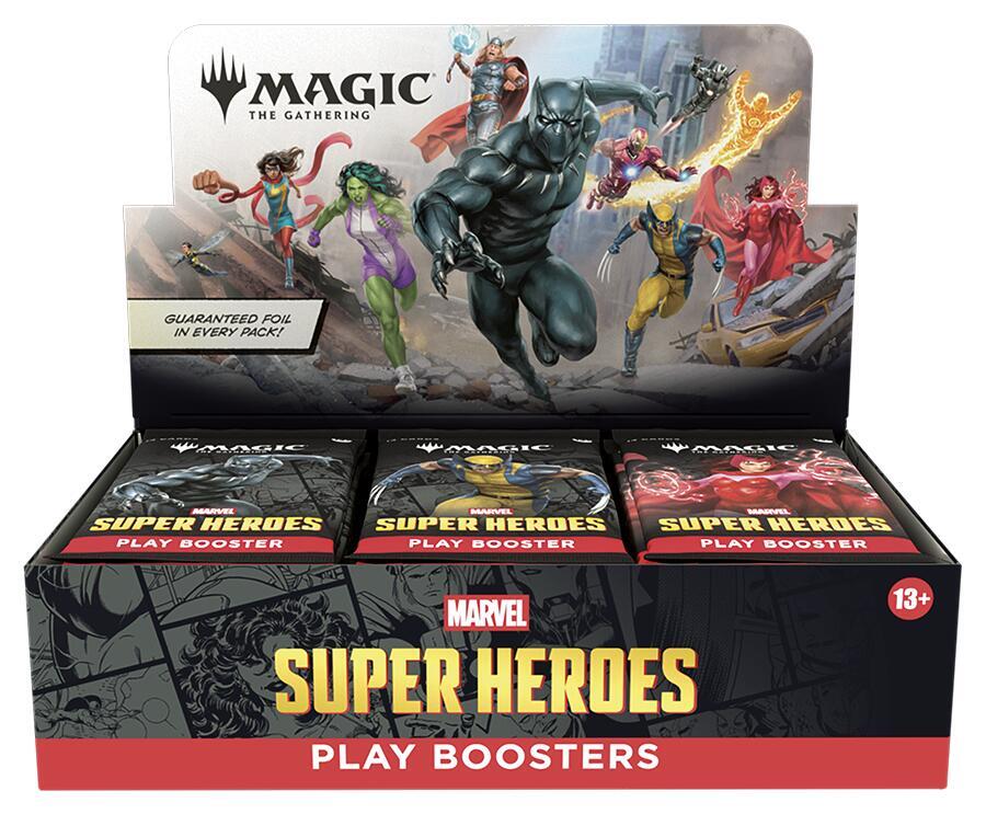 Magic Marvel Super Heroes Play Booster Display