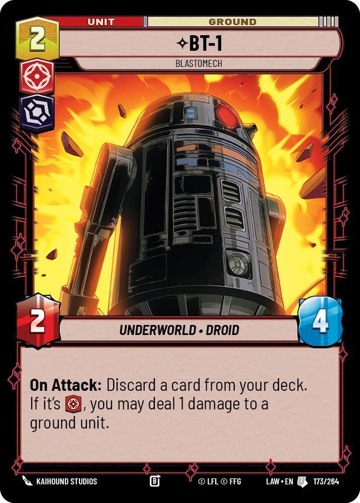 Star Wars: Unlimited A Lawless Time BT-1 - Blastomech 173/264 Uncommon Near Mint