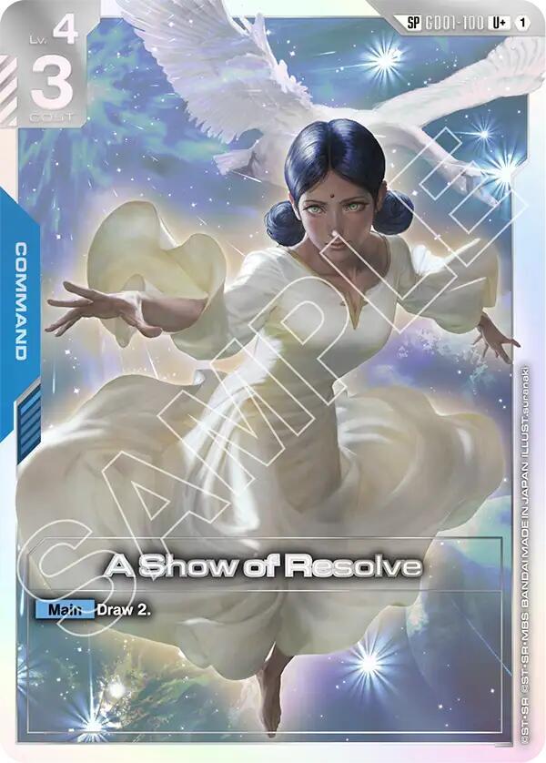 Gundam Card Game Steel Requiem A Show of Resolve (SP) (U+) GD01-100 U+ Near Mint Holofoil