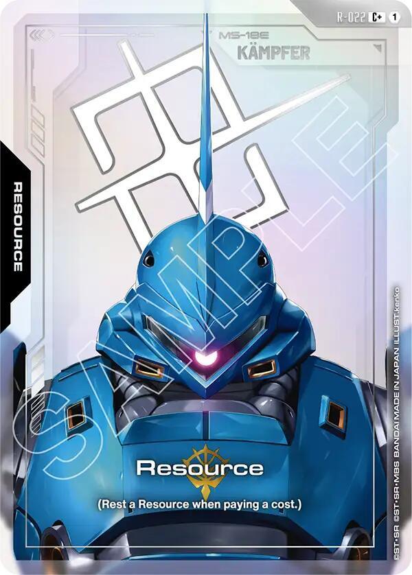 Gundam Card Game Steel Requiem Resource (R-022) (C+) R-022 C+ Near Mint Holofoil