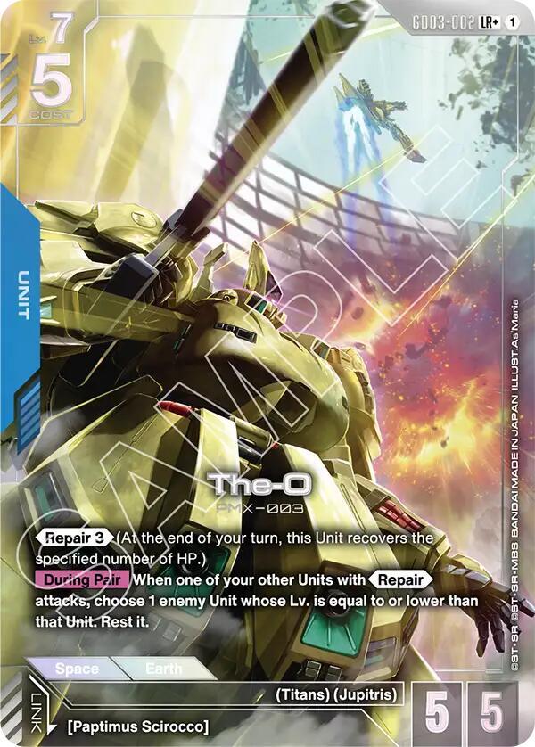 Gundam Card Game Steel Requiem The-O (LR+) GD03-002 LR+ Near Mint Holofoil