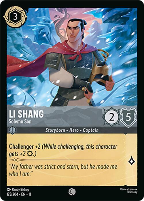 Lorcana TCG Winterspell Li Shang - Solemn Son 175/204 Common Near Mint