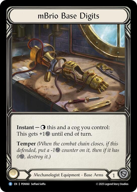Flesh & Blood TCG Compendium of Rathe Mbrio Base Digits PEN060 Rare Near Mint