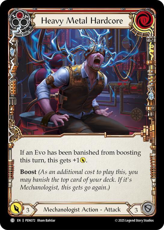 Flesh & Blood TCG Compendium of Rathe Heavy Metal Hardcore (Red) PEN072 Common Near Mint