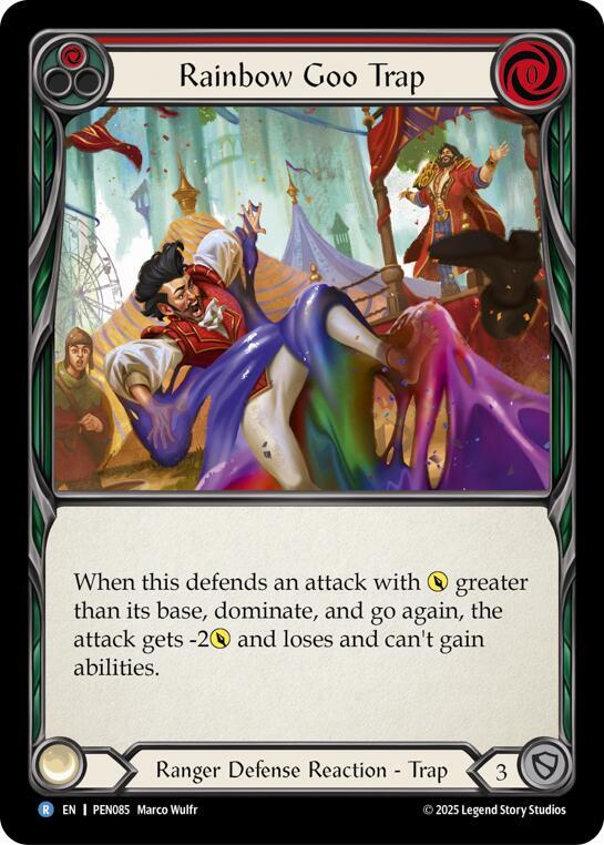 Flesh & Blood TCG Compendium of Rathe Rainbow Goo Trap (Red) PEN085 Rare Near Mint
