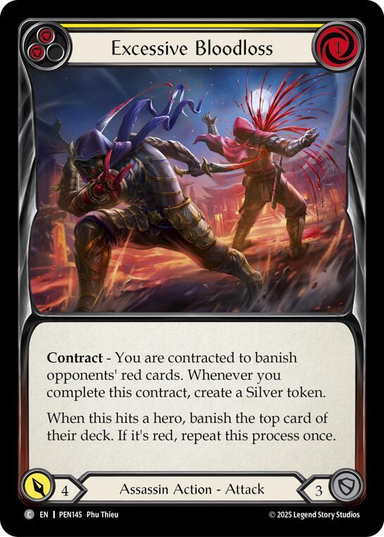 Flesh & Blood TCG Compendium of Rathe Excessive Bloodloss (Yellow) PEN145 Common Near Mint