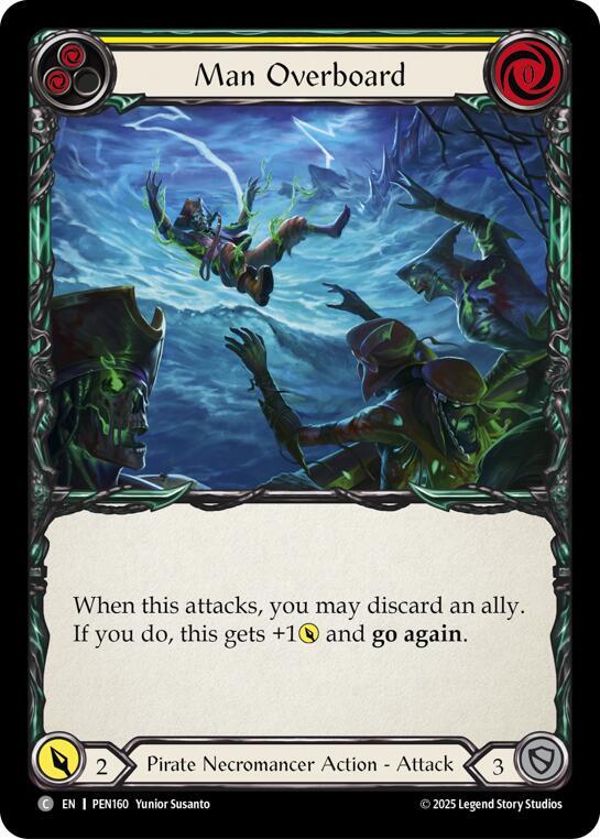 Flesh & Blood TCG Compendium of Rathe Man Overboard (Yellow) PEN160 Common Near Mint