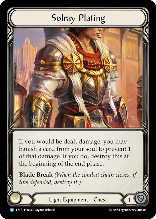 Flesh & Blood TCG Compendium of Rathe Solray Plating PEN180 Rare Near Mint