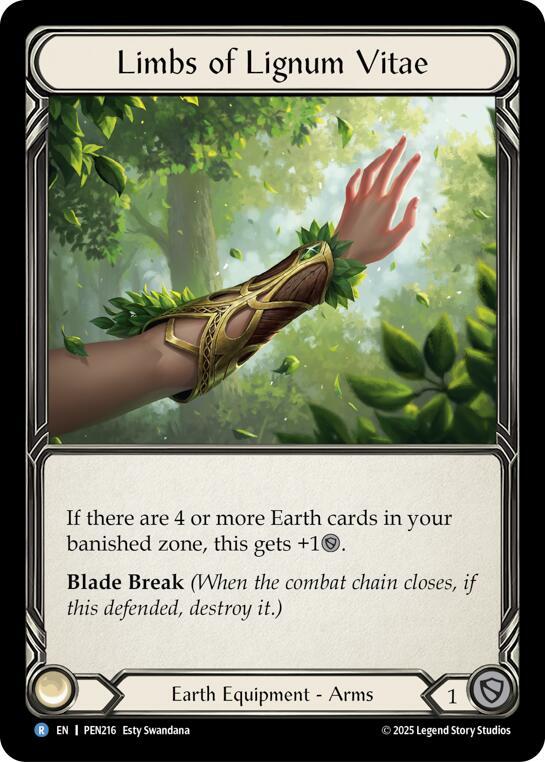 Flesh & Blood TCG Compendium of Rathe Limbs Of Lignum Vitae PEN216 Rare Near Mint