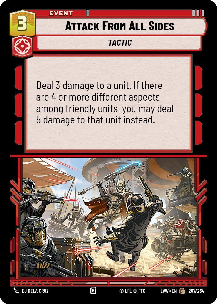 Star Wars: Unlimited A Lawless Time Attack From All Sides 207/264 Common Near Mint