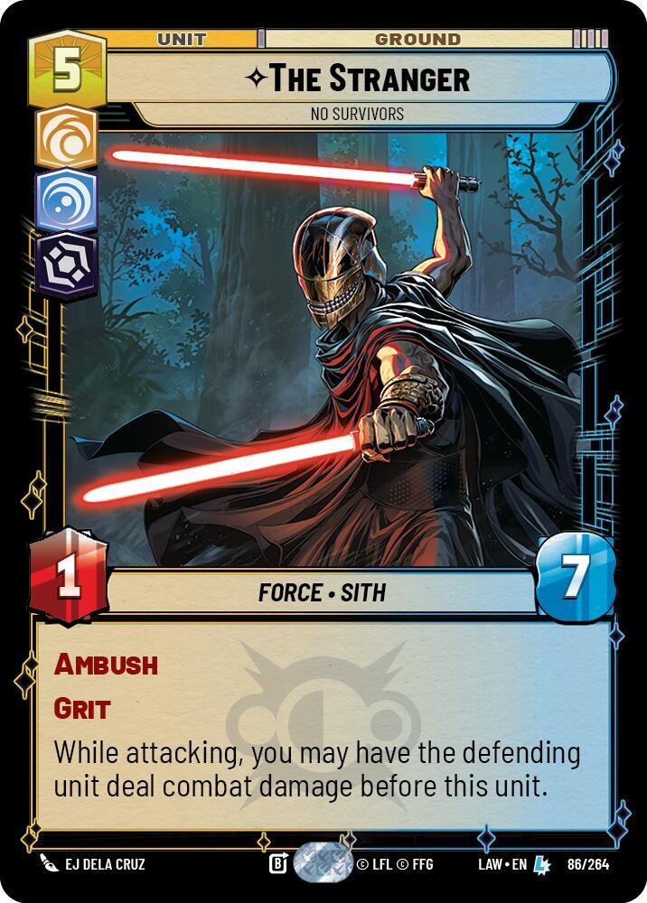 Star Wars: Unlimited A Lawless Time The Stranger - No Survivors 86/264 Legendary Near Mint