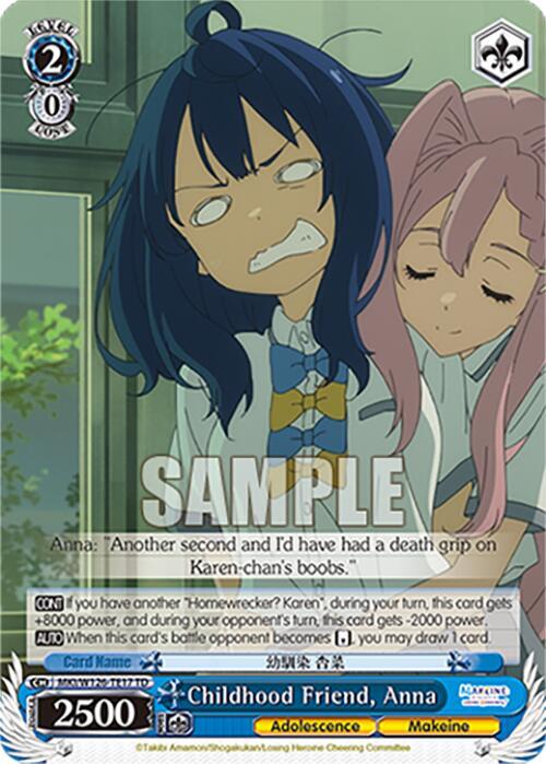 Weiss Schwarz Makeine: Too Many Losing Heroines! Childhood Friend, Anna MKI/W126-TE17 TD Trial Deck Near Mint