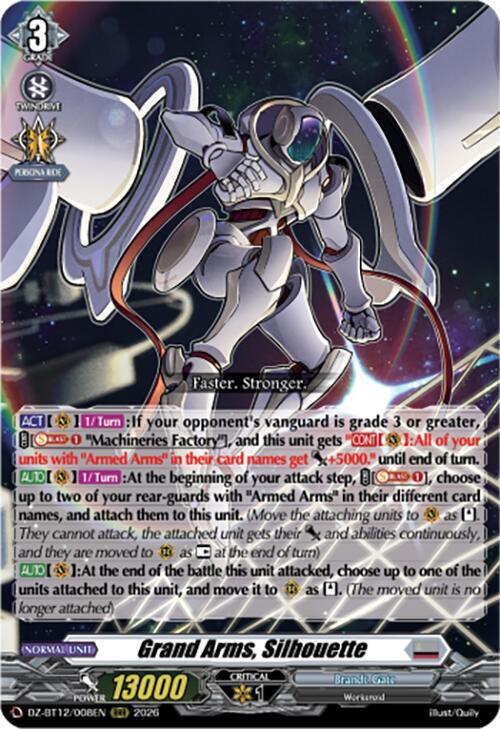Cardfight Vanguard DZ-BT12: Chasm of Lost Souls Grand Arms, Silhouette DZ-BT12/008EN - RRR Near Mint