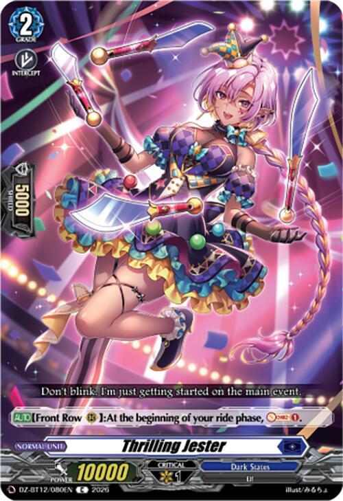 Cardfight Vanguard DZ-BT12: Chasm of Lost Souls Thrilling Jester DZ-BT12/080EN - C Near Mint