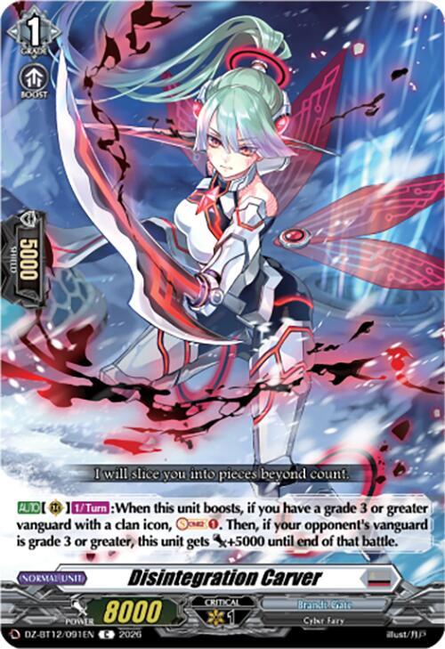 Cardfight Vanguard DZ-BT12: Chasm of Lost Souls Disintegration Carver DZ-BT12/091EN - C Near Mint