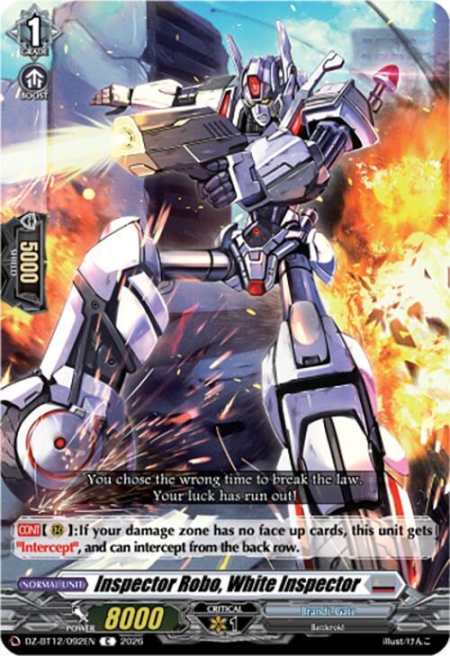 Cardfight Vanguard DZ-BT12: Chasm of Lost Souls Inspector Robo, White Inspector DZ-BT12/092EN - C Near Mint