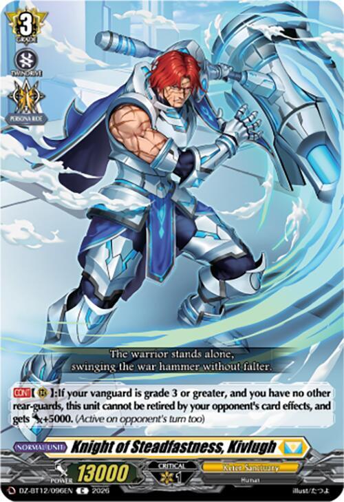 Cardfight Vanguard DZ-BT12: Chasm of Lost Souls Knight of Steadfastness, Kivlugh DZ-BT12/096EN - C Near Mint
