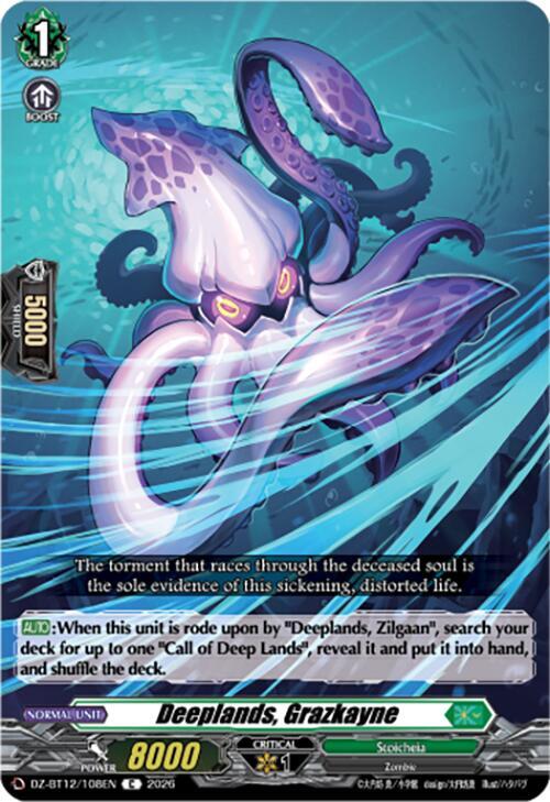 Cardfight Vanguard DZ-BT12: Chasm of Lost Souls Deeplands, Grazkayne DZ-BT12/108EN - C Near Mint