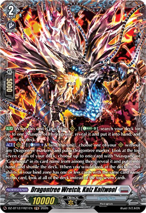 Cardfight Vanguard DZ-BT12: Chasm of Lost Souls Dragontree Wretch, Kaiz Kaitwool (FR) DZ-BT12/FR21EN - Frame Rare Near Mint