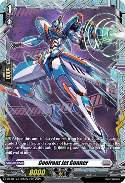 Cardfight Vanguard DZ-BT12: Chasm of Lost Souls Confront Jet Gunner (FR) DZ-BT12/FR25EN - Frame Rare Near Mint