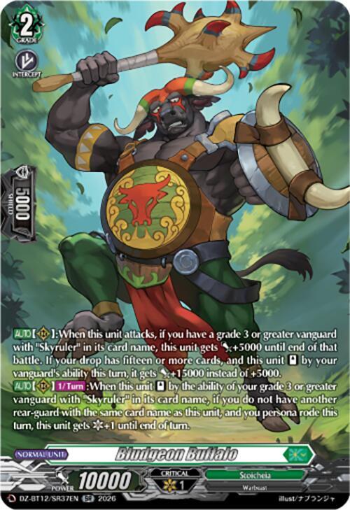 Cardfight Vanguard DZ-BT12: Chasm of Lost Souls Bludgeon Buffalo (SR) DZ-BT12/SR37EN - SR Near Mint