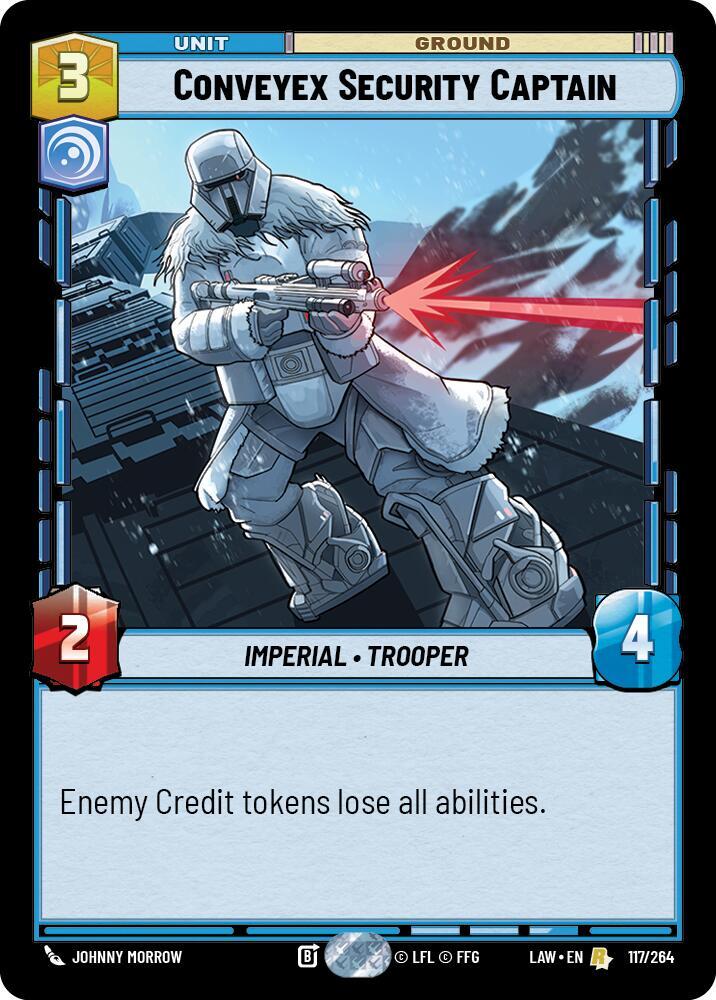 Star Wars: Unlimited A Lawless Time Conveyex Security Captain 117/264 Rare Near Mint