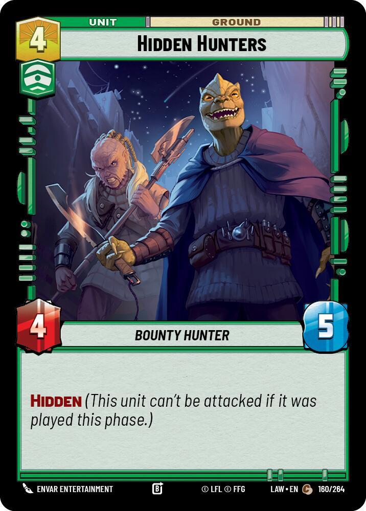 Star Wars: Unlimited A Lawless Time Hidden Hunters 160/264 Common Near Mint