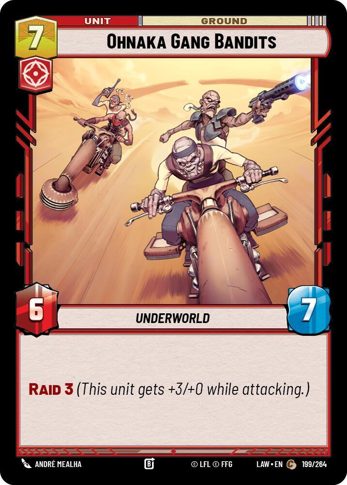 Star Wars: Unlimited A Lawless Time Ohnaka Gang Bandits 199/264 Common Near Mint