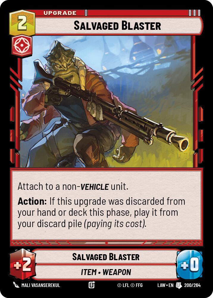 Star Wars: Unlimited A Lawless Time Salvaged Blaster 200/264 Uncommon Near Mint