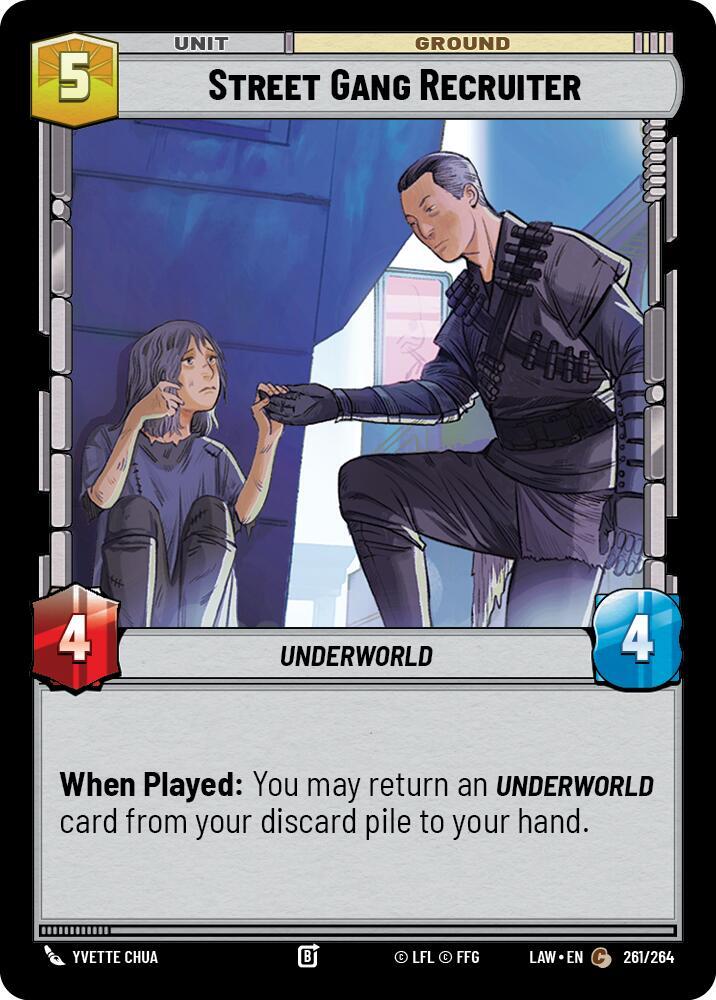 Star Wars: Unlimited A Lawless Time Street Gang Recruiter 261/264 Common Near Mint