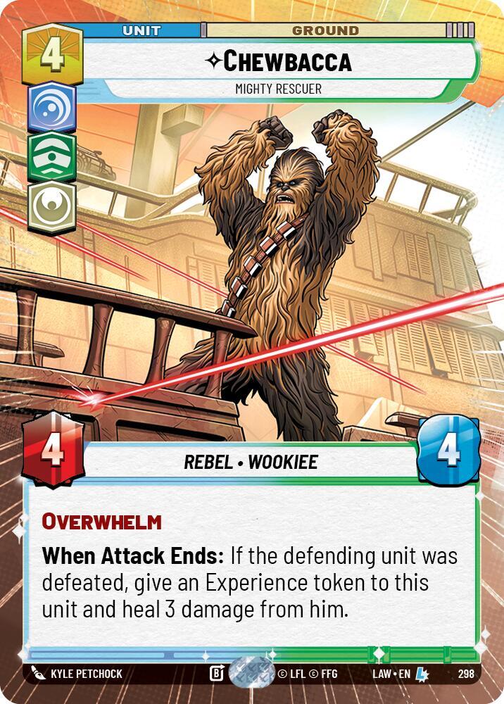 Star Wars: Unlimited A Lawless Time Chewbacca - Mighty Rescuer (Hyperspace) 298 Legendary Near Mint