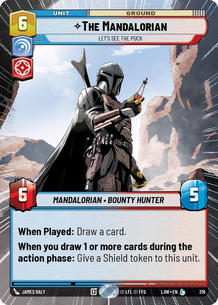 Star Wars: Unlimited A Lawless Time The Mandalorian - Let's See The Puck (Hyperspace) 316 Legendary Near Mint