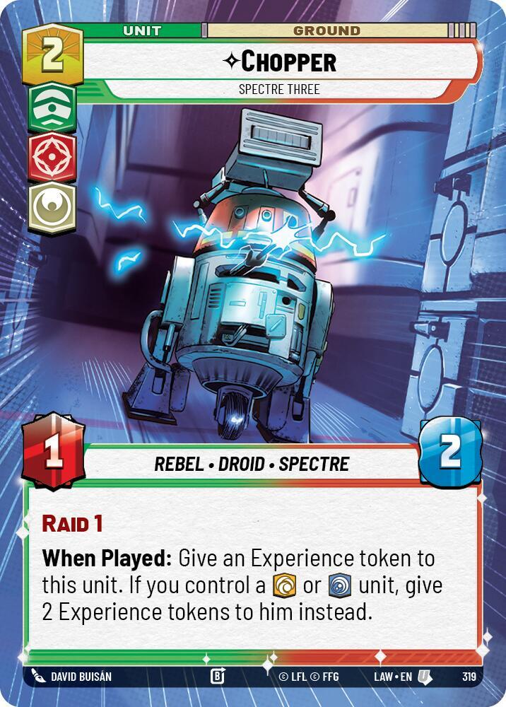 Star Wars: Unlimited A Lawless Time Chopper - Spectre Three (Hyperspace) 319 Uncommon Near Mint