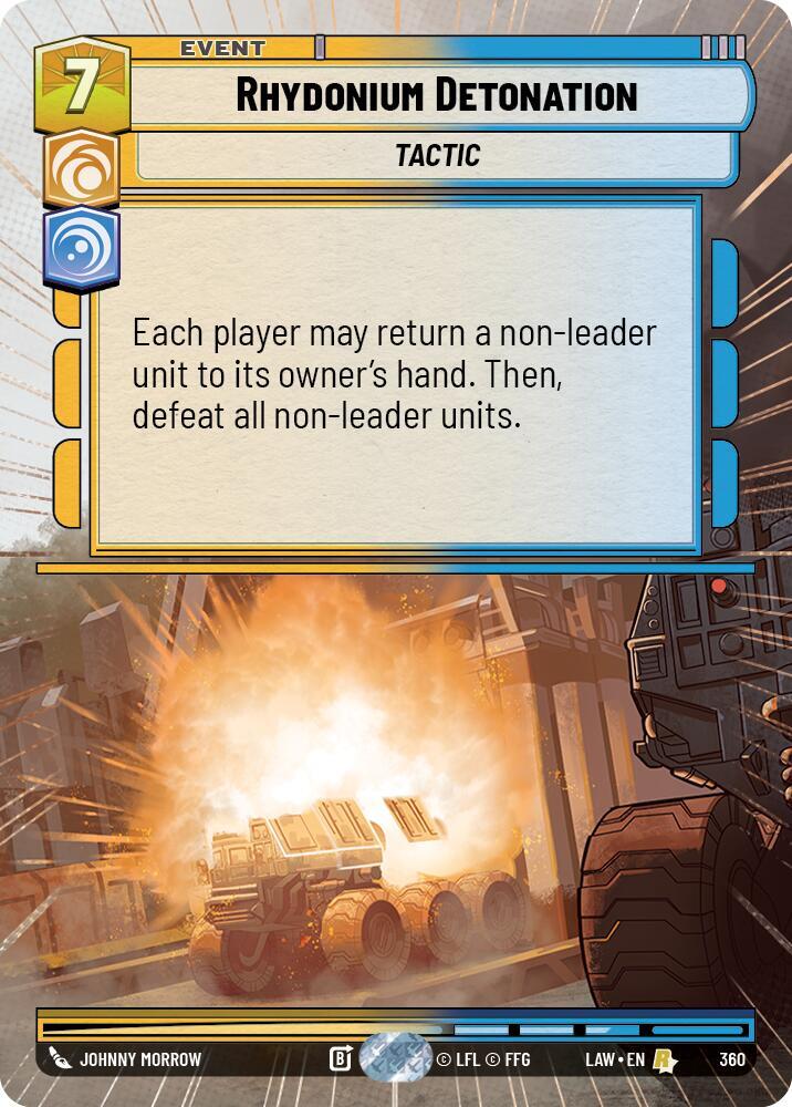 Star Wars: Unlimited A Lawless Time Rhydonium Detonation (Hyperspace) 360 Rare Near Mint