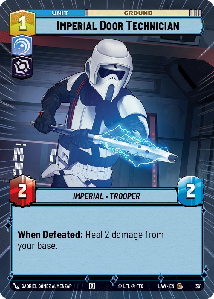Star Wars: Unlimited A Lawless Time Imperial Door Technician (Hyperspace) 361 Common Near Mint