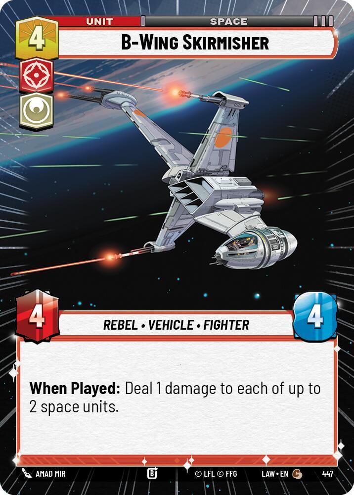 Star Wars: Unlimited A Lawless Time B-Wing Skirmisher (Hyperspace) 447 Common Near Mint