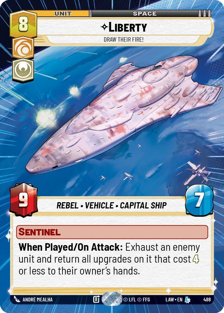 Star Wars: Unlimited A Lawless Time Liberty - Draw Their Fire! (Hyperspace) 488 Legendary Near Mint