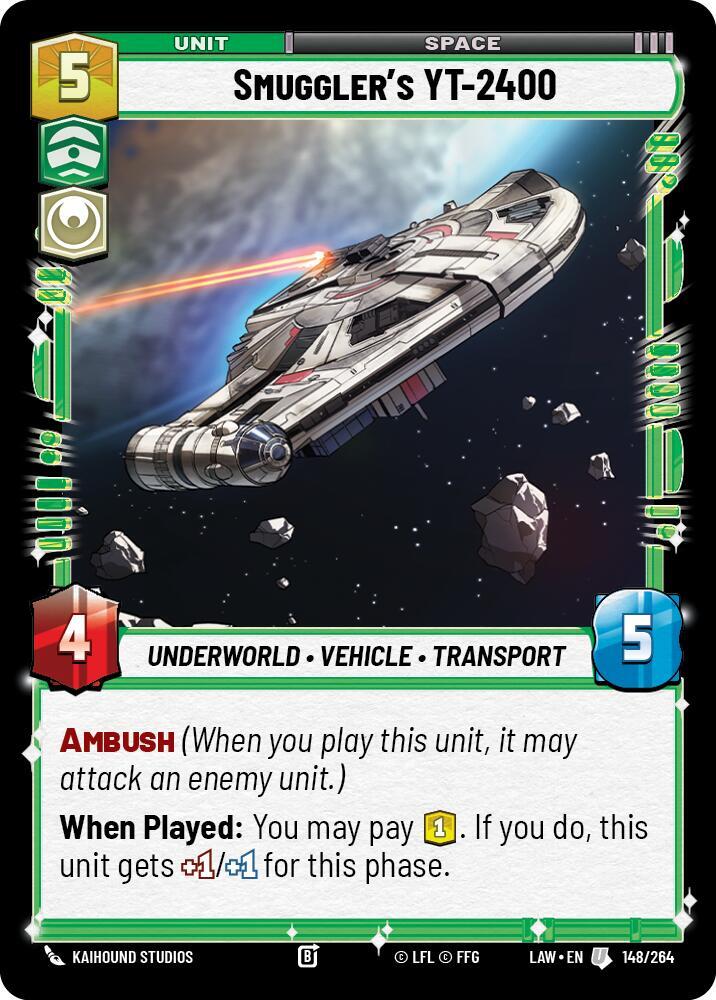 Star Wars: Unlimited A Lawless Time Smuggler's YT-2400 148/264 Uncommon Near Mint