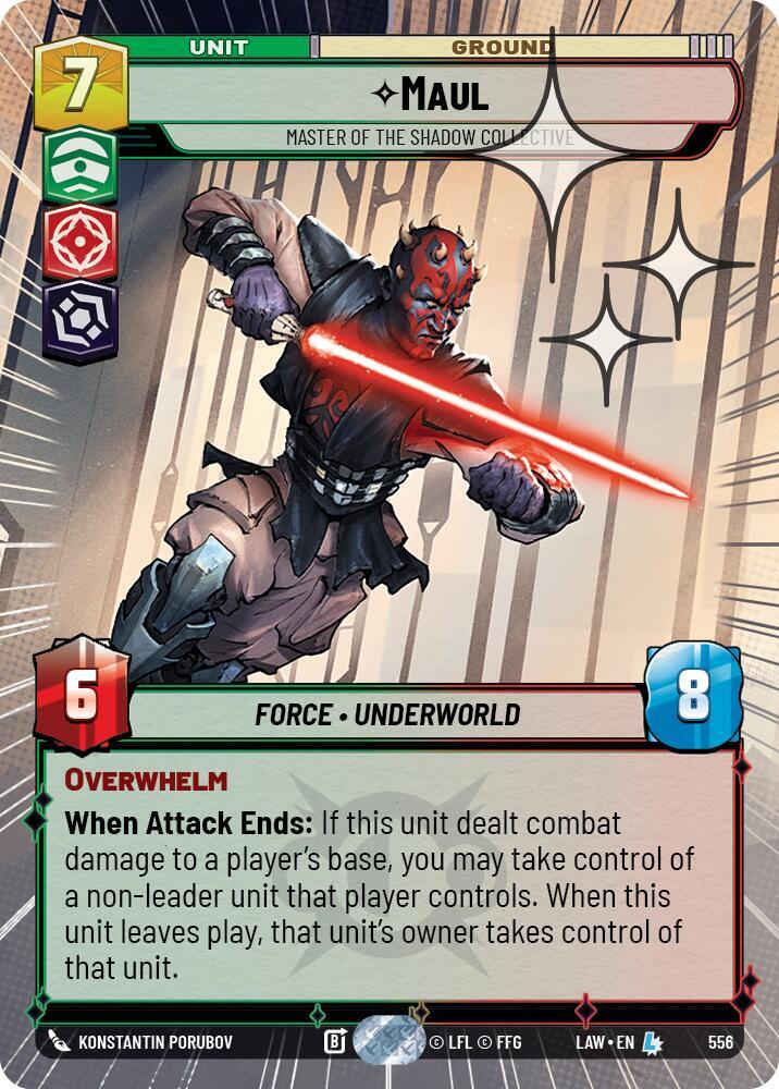 Star Wars: Unlimited A Lawless Time Maul - Master of the Shadow Collective (Hyperspace Foil) 556 Legendary Near Mint Foil