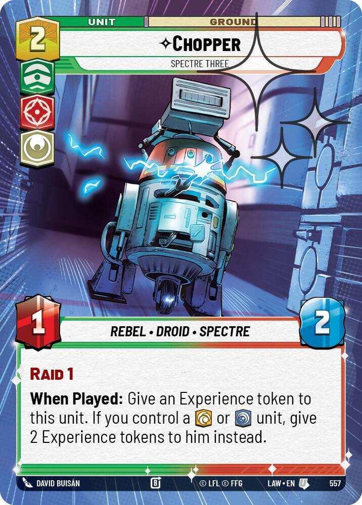 Star Wars: Unlimited A Lawless Time Chopper - Spectre Three (Hyperspace Foil) 557 Uncommon Near Mint Foil