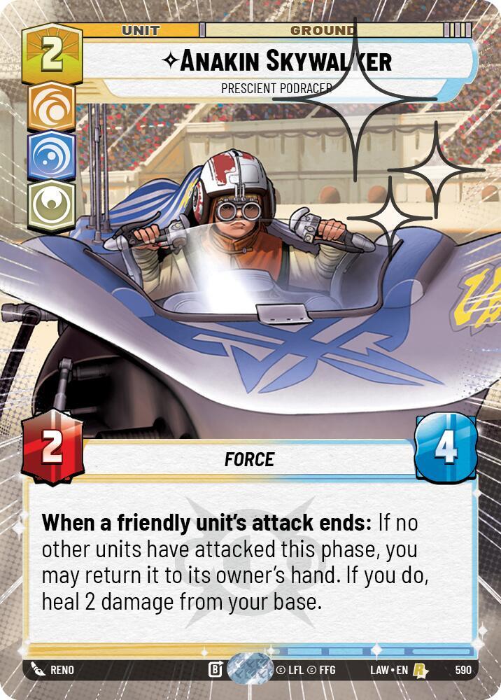 Star Wars: Unlimited A Lawless Time Anakin Skywalker - Prescient Podracer (Hyperspace Foil) 590 Rare Near Mint Foil