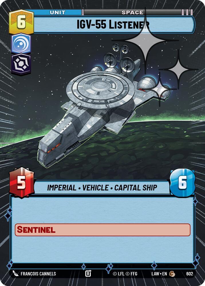 Star Wars: Unlimited A Lawless Time IGV-55 Listener (Hyperspace Foil) 602 Common Near Mint Foil