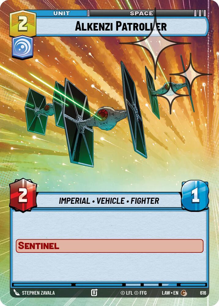 Star Wars: Unlimited A Lawless Time Alkenzi Patroller (Hyperspace Foil) 616 Common Near Mint Foil