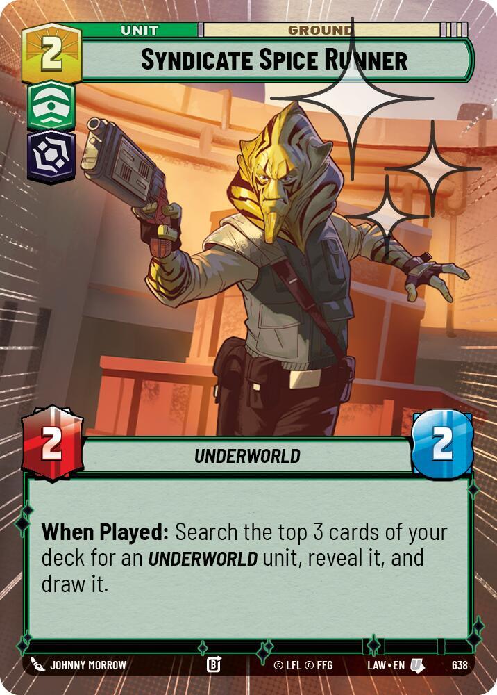 Star Wars: Unlimited A Lawless Time Syndicate Spice Runner (Hyperspace Foil) 638 Uncommon Near Mint Foil